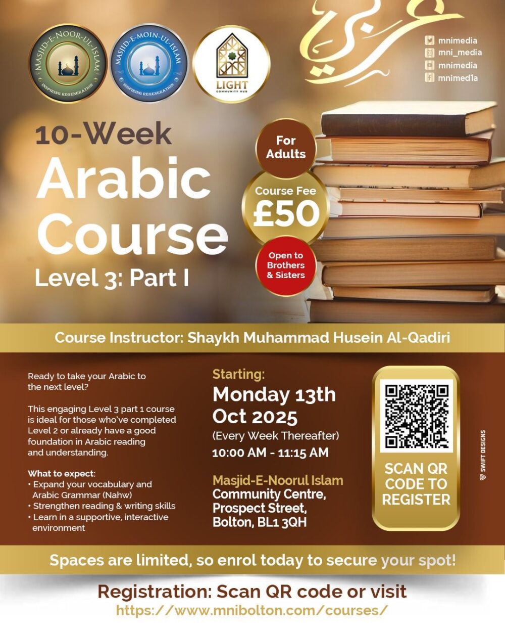 10 Week Course 10-Week Arabic Course – Level 3: Part I – MNI Bolton